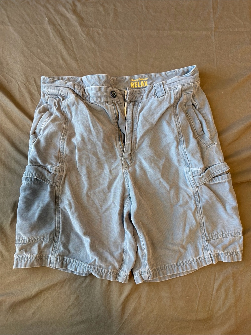 Tommy Bahama Blue Relaxed Cargo Shorts